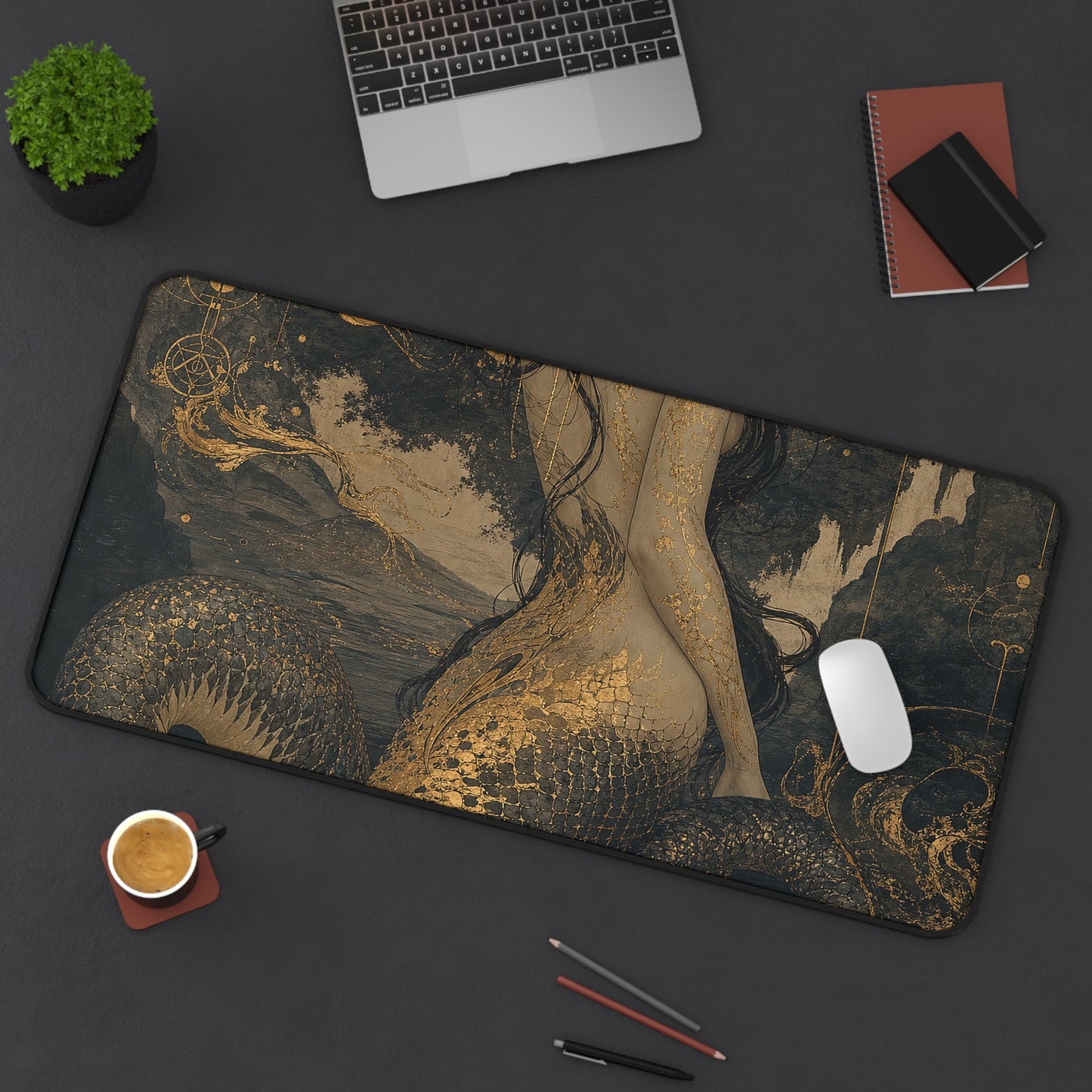 Nure Onnsnake Woman - Japanese Mythology Gaming Desk Mat - Moikas
