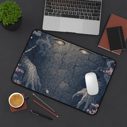 Nurikabe Wall Spirit Blocking Path - Japanese Mythology Gaming Desk Mat - Moikas