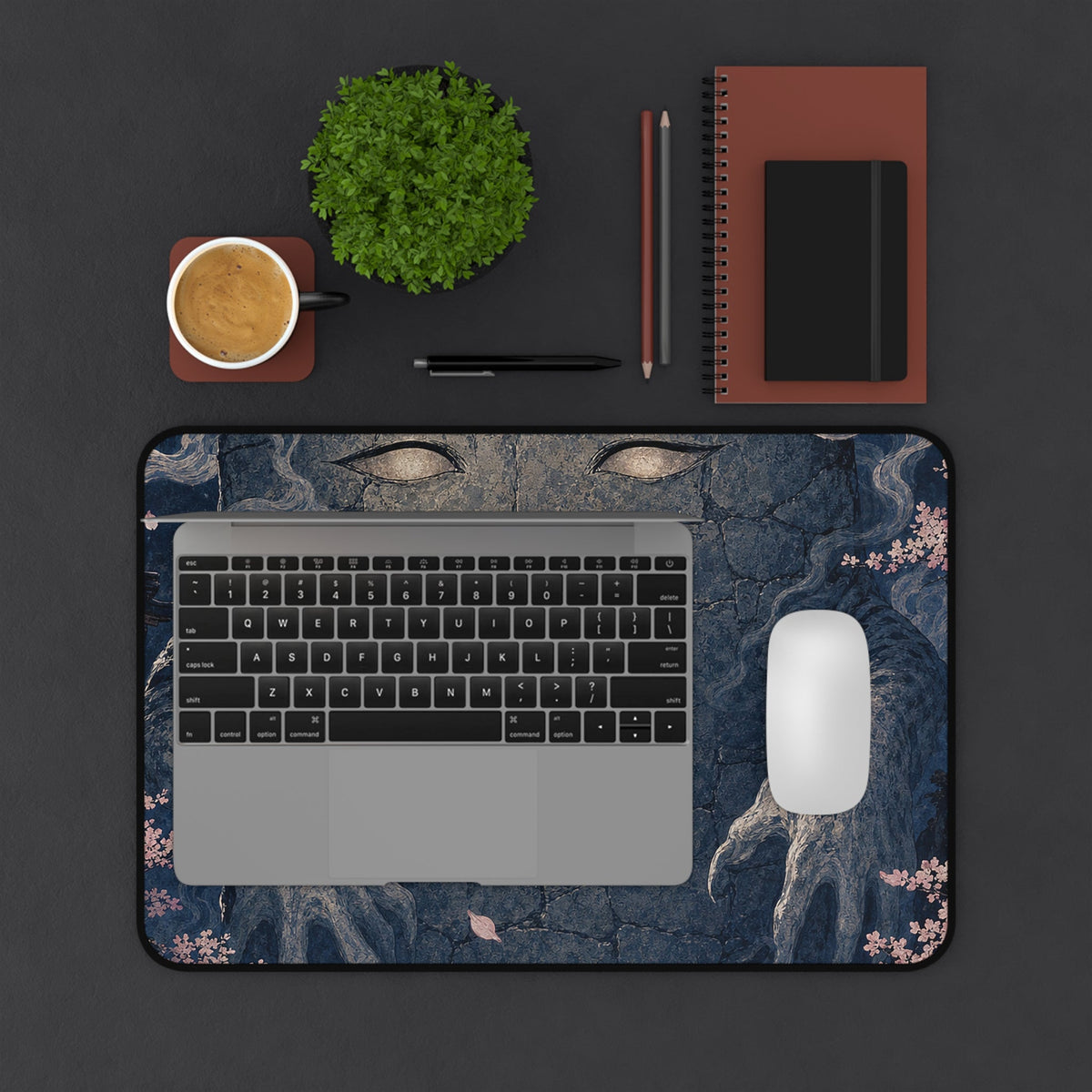 Nurikabe Wall Spirit Blocking Path - Japanese Mythology Gaming Desk Mat - Moikas