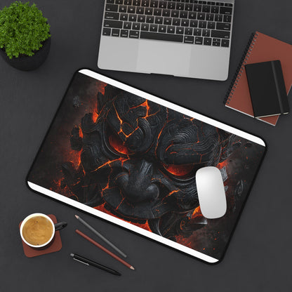Oni Mask Cracking With Lavunderneath - Sudoni Brand Gaming Desk Mat - Moikas