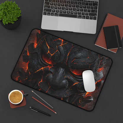 Oni Mask Cracking With Lavunderneath - Sudoni Brand Gaming Desk Mat - Moikas