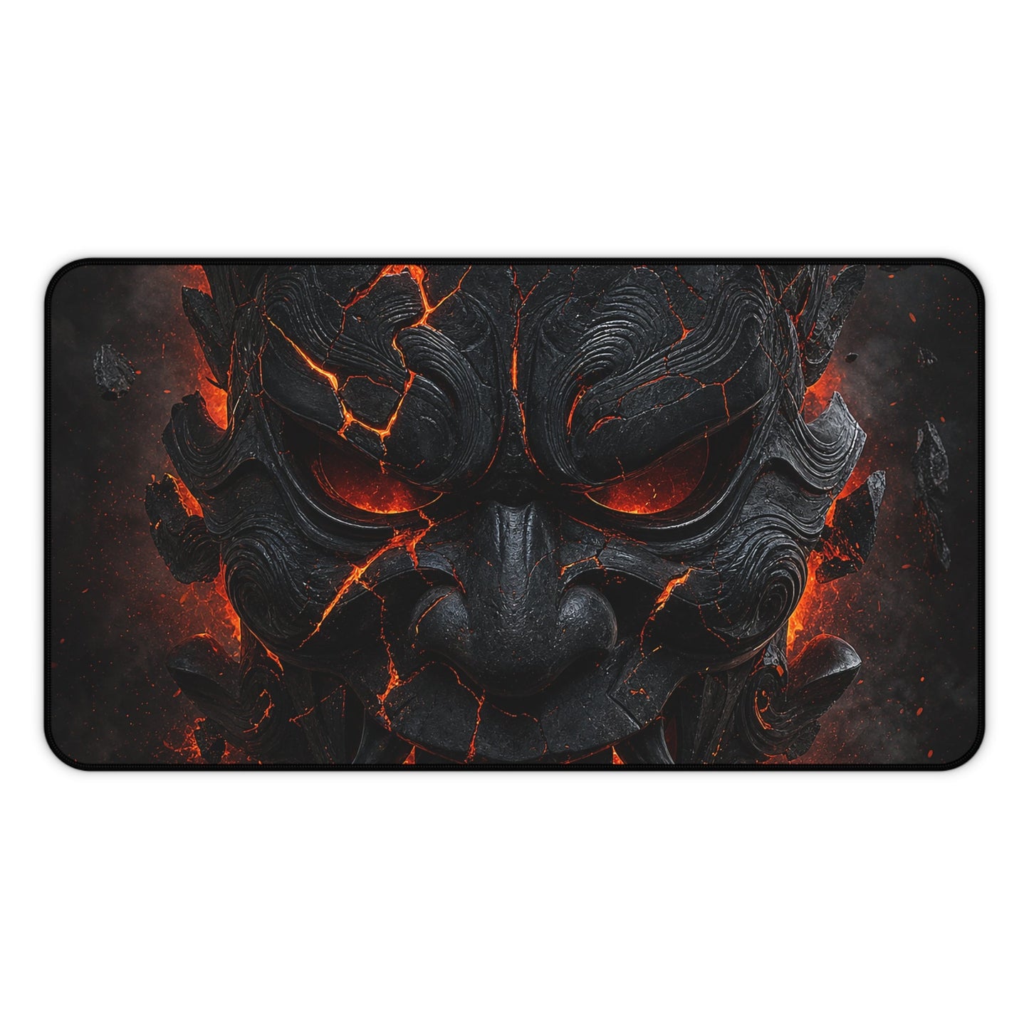Oni Mask Cracking With Lavunderneath - Sudoni Brand Gaming Desk Mat - Moikas