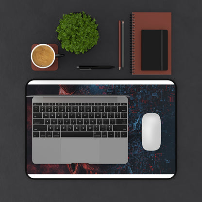 Oni Mask Dissolving Into Code - Sudoni Brand Gaming Desk Mat - Moikas