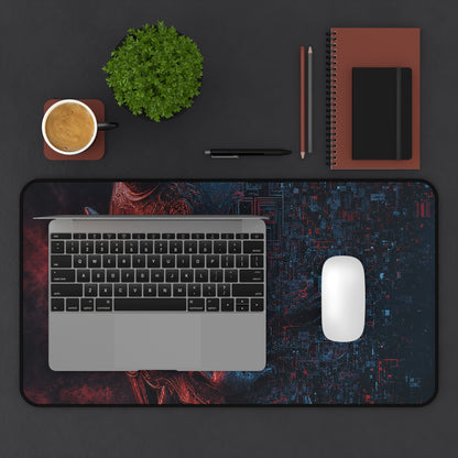 Oni Mask Dissolving Into Code - Sudoni Brand Gaming Desk Mat - Moikas