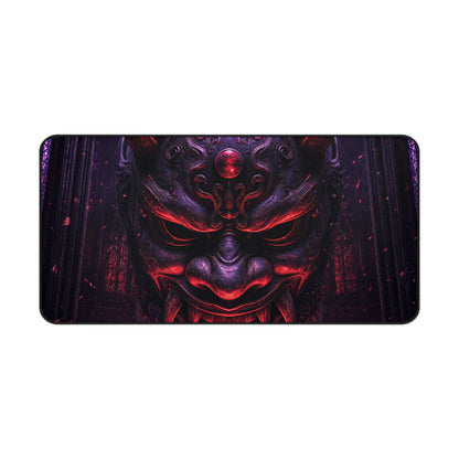 Oni Mask In Cathedral - Sudoni Brand Gaming Desk Mat - Moikas