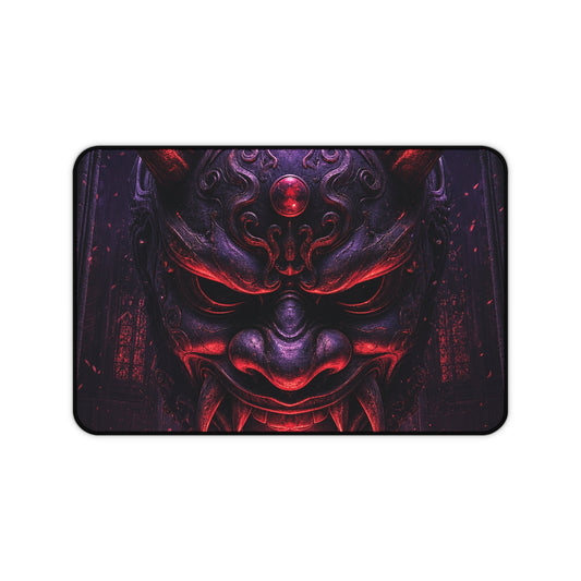 Oni Mask In Cathedral - Sudoni Brand Gaming Desk Mat - Moikas