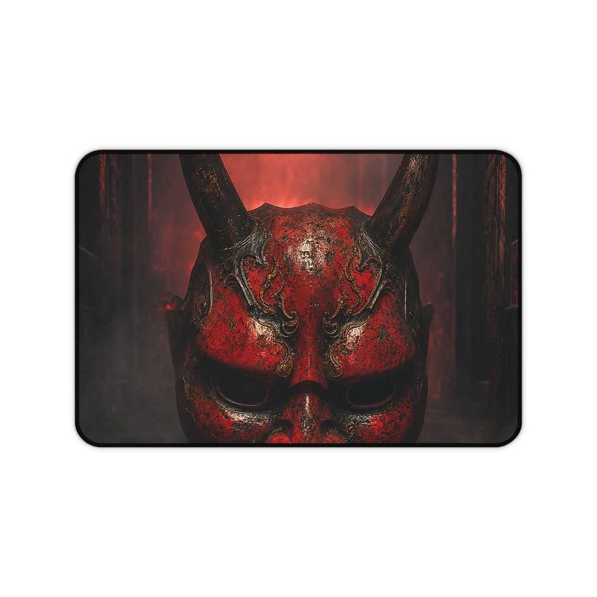 Oni Mask In Dark Corridor - Sudoni Brand Gaming Desk Mat - Moikas
