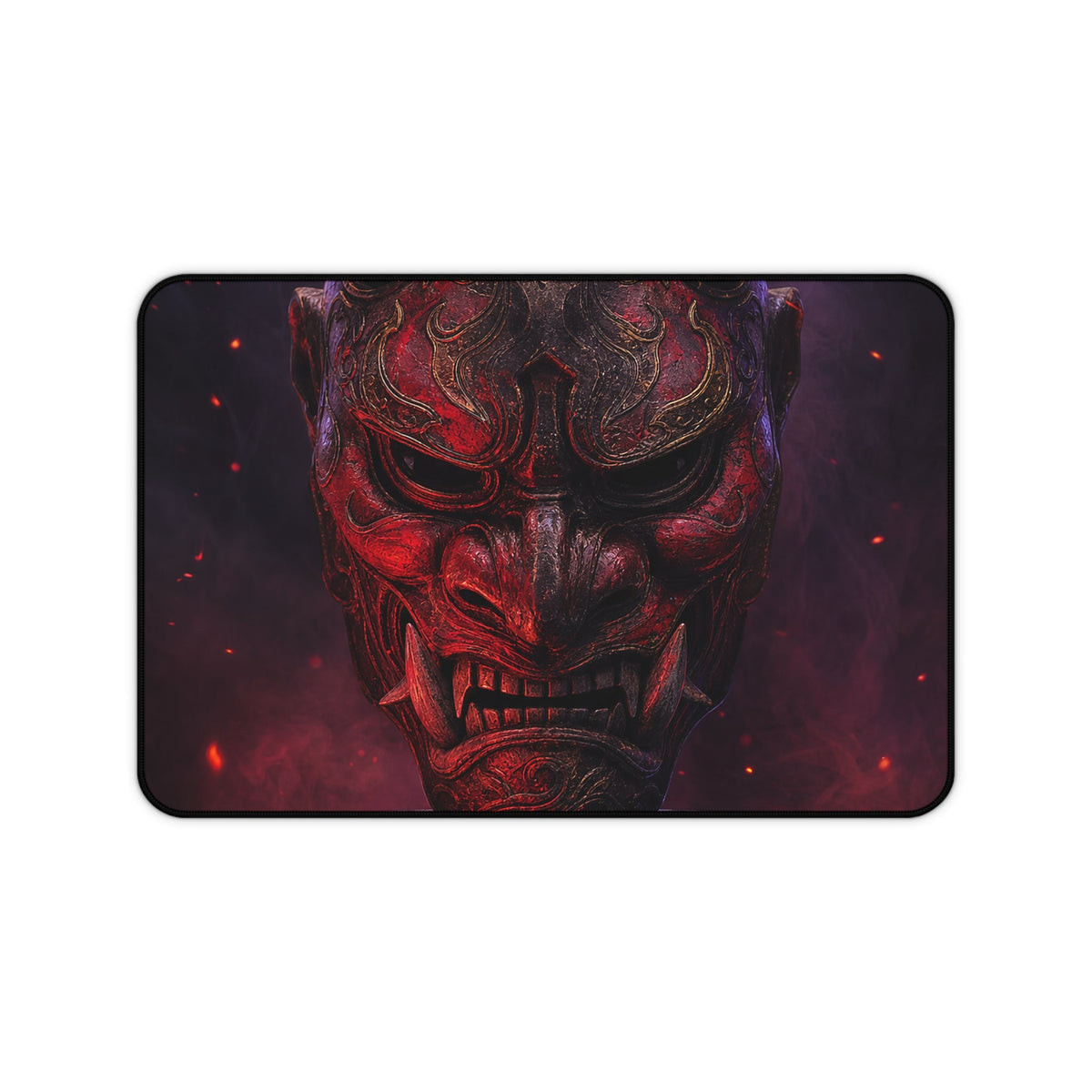 Oni Mask On Pedestal - Sudoni Brand Gaming Desk Mat - Moikas