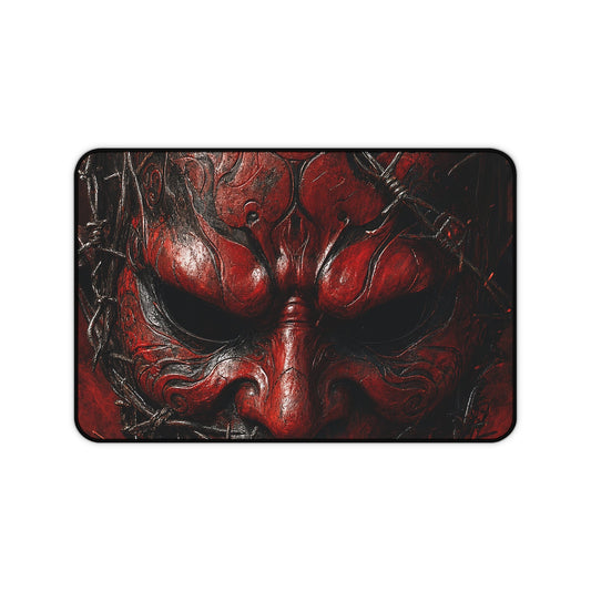 Oni Mask With Barbed Wire - Sudoni Brand Gaming Desk Mat - Moikas