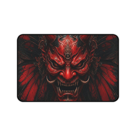 Oni Mask With Butterfly Wings - Sudoni Brand Gaming Desk Mat - Moikas