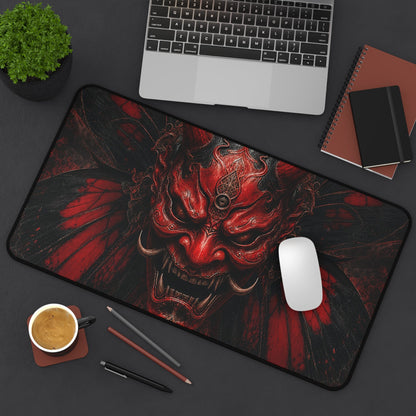Oni Mask With Butterfly Wings - Sudoni Brand Gaming Desk Mat - Moikas