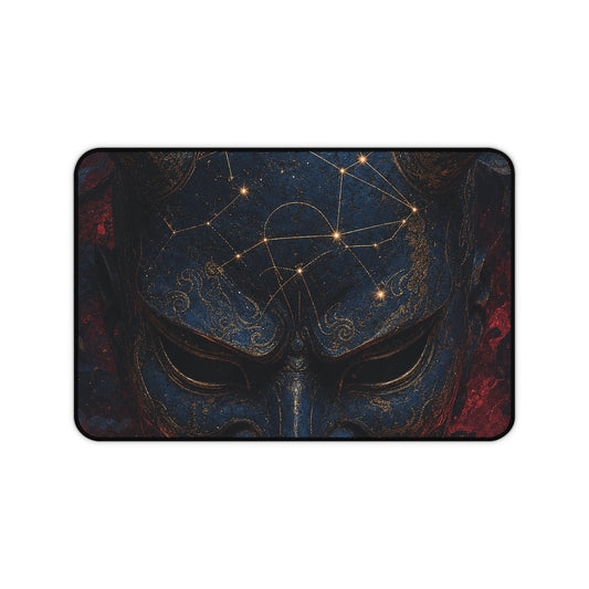 Oni Mask With Constellation Map - Sudoni Brand Gaming Desk Mat - Moikas