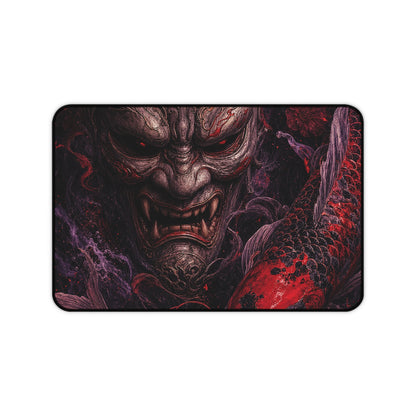 Oni Mask With Koi Fish - Sudoni Brand Gaming Desk Mat - Moikas