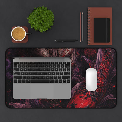 Oni Mask With Koi Fish - Sudoni Brand Gaming Desk Mat - Moikas