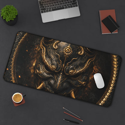 Oni Mask With Ouroboros - Sudoni Brand Gaming Desk Mat - Moikas