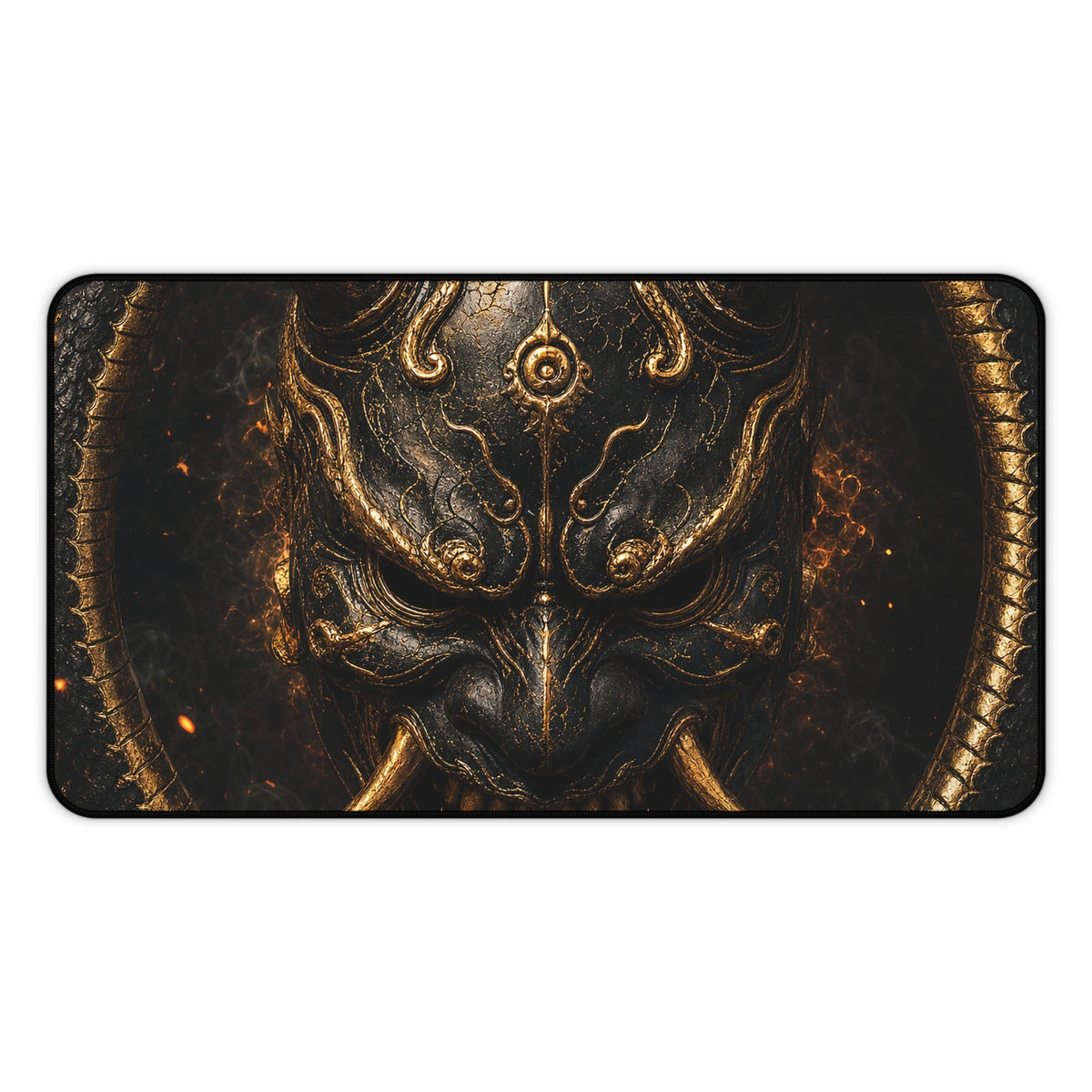 Oni Mask With Ouroboros - Sudoni Brand Gaming Desk Mat - Moikas
