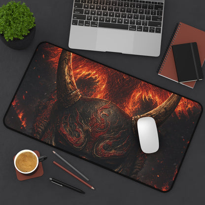 Oni Mask With Phoenix - Sudoni Brand Gaming Desk Mat - Moikas