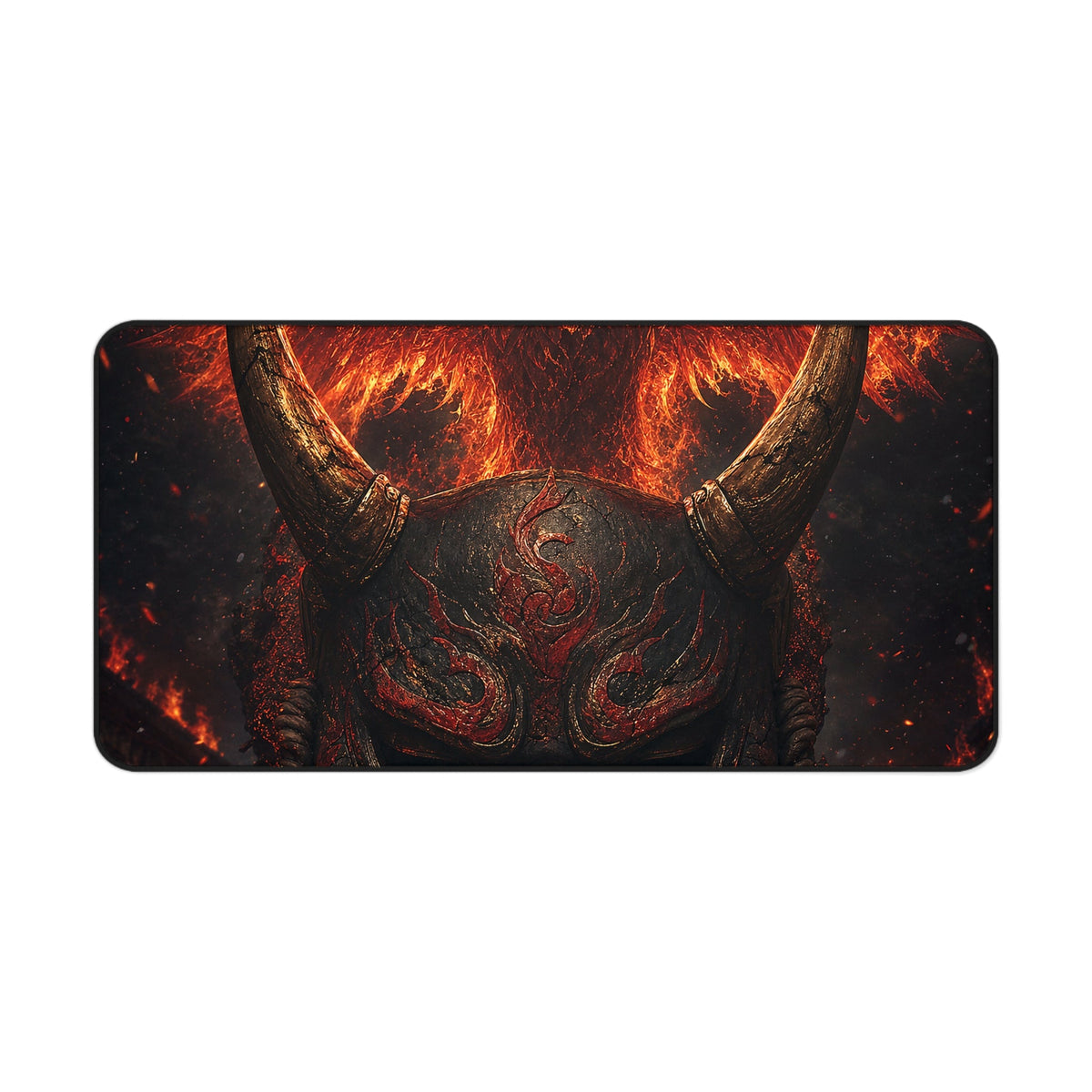Oni Mask With Phoenix - Sudoni Brand Gaming Desk Mat - Moikas