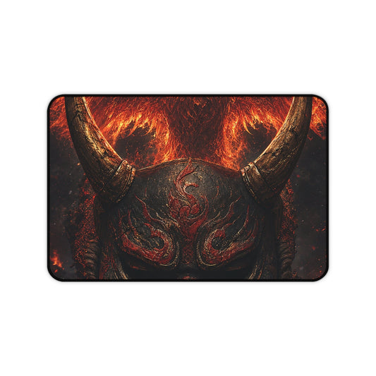 Oni Mask With Phoenix - Sudoni Brand Gaming Desk Mat - Moikas