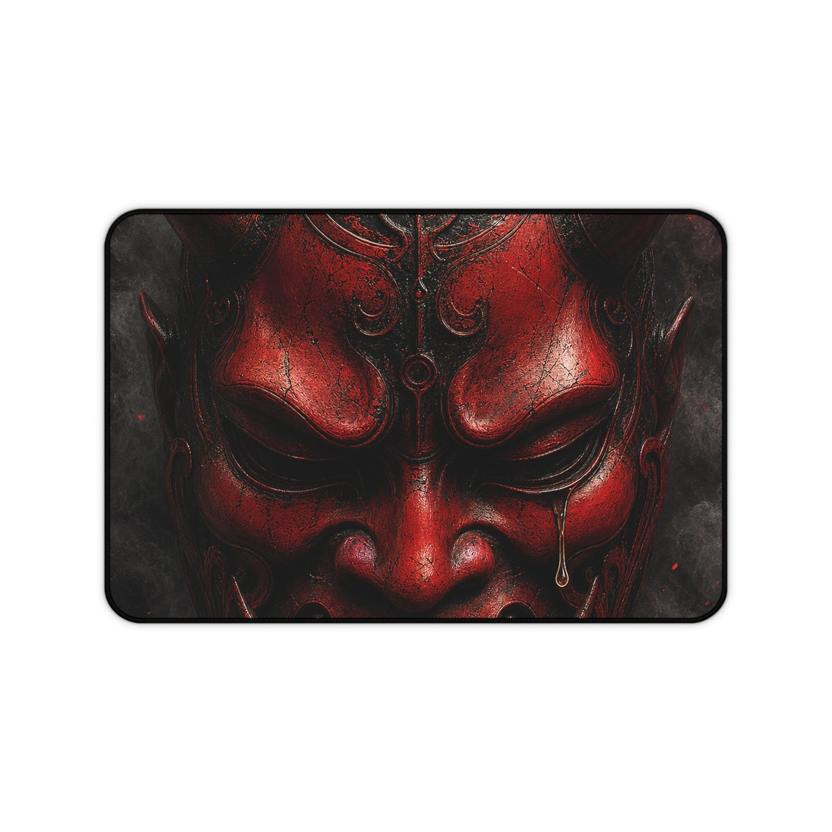 Oni Mask With Single Tear - Sudoni Brand Gaming Desk Mat - Moikas