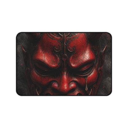 Oni Mask With Single Tear - Sudoni Brand Gaming Desk Mat - Moikas