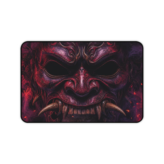 Oni Mask With Skull Beneath - Sudoni Brand Gaming Desk Mat - Moikas
