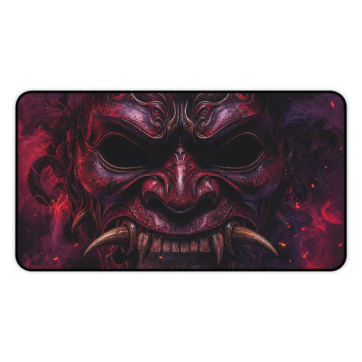 Oni Mask With Skull Beneath - Sudoni Brand Gaming Desk Mat - Moikas