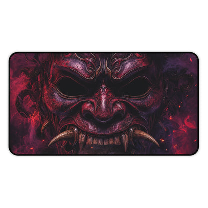 Oni Mask With Skull Beneath - Sudoni Brand Gaming Desk Mat - Moikas
