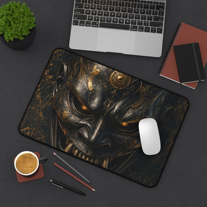 Oni Mask With Spider Web - Sudoni Brand Gaming Desk Mat - Moikas