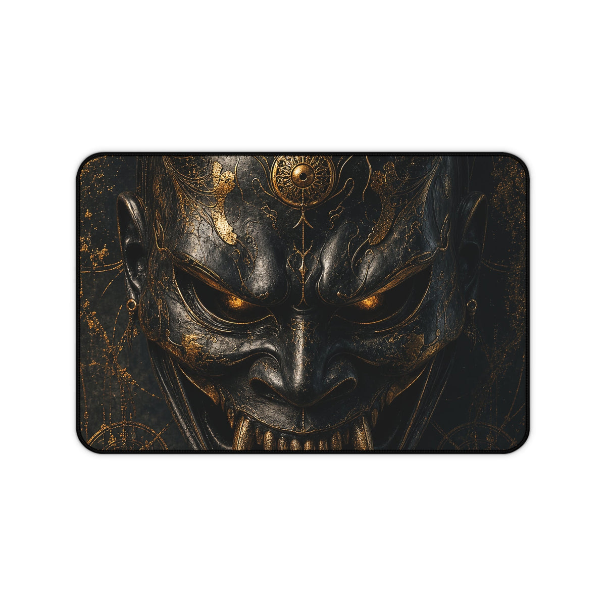 Oni Mask With Spider Web - Sudoni Brand Gaming Desk Mat - Moikas