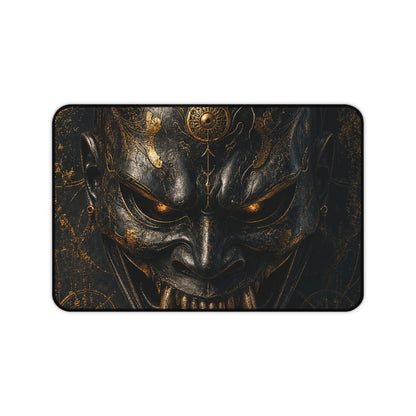Oni Mask With Spider Web - Sudoni Brand Gaming Desk Mat - Moikas