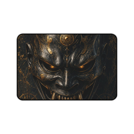 Oni Mask With Spider Web - Sudoni Brand Gaming Desk Mat - Moikas
