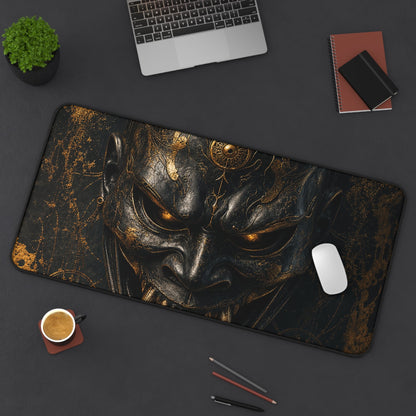 Oni Mask With Spider Web - Sudoni Brand Gaming Desk Mat - Moikas