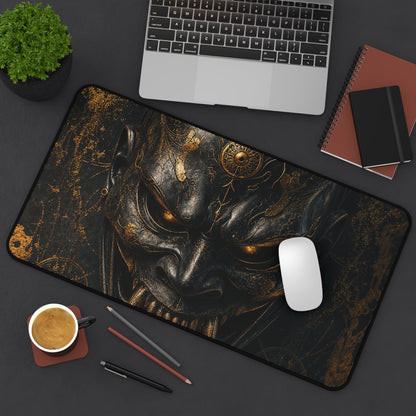 Oni Mask With Spider Web - Sudoni Brand Gaming Desk Mat - Moikas