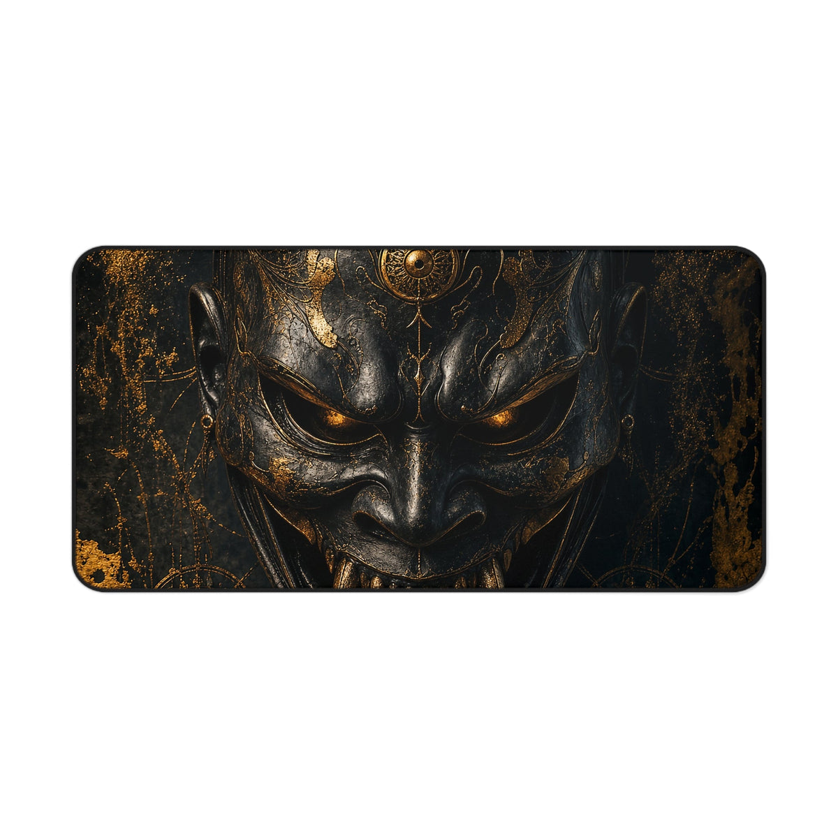 Oni Mask With Spider Web - Sudoni Brand Gaming Desk Mat - Moikas
