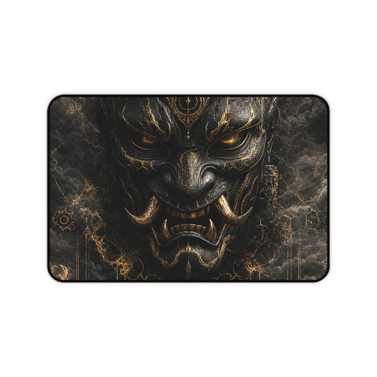 Oni Mask With Storm Clouds - Sudoni Brand Gaming Desk Mat - Moikas