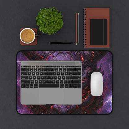 Oni Mask With Thunder And Lightning - Sudoni Brand Gaming Desk Mat - Moikas