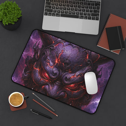 Oni Mask With Thunder And Lightning - Sudoni Brand Gaming Desk Mat - Moikas