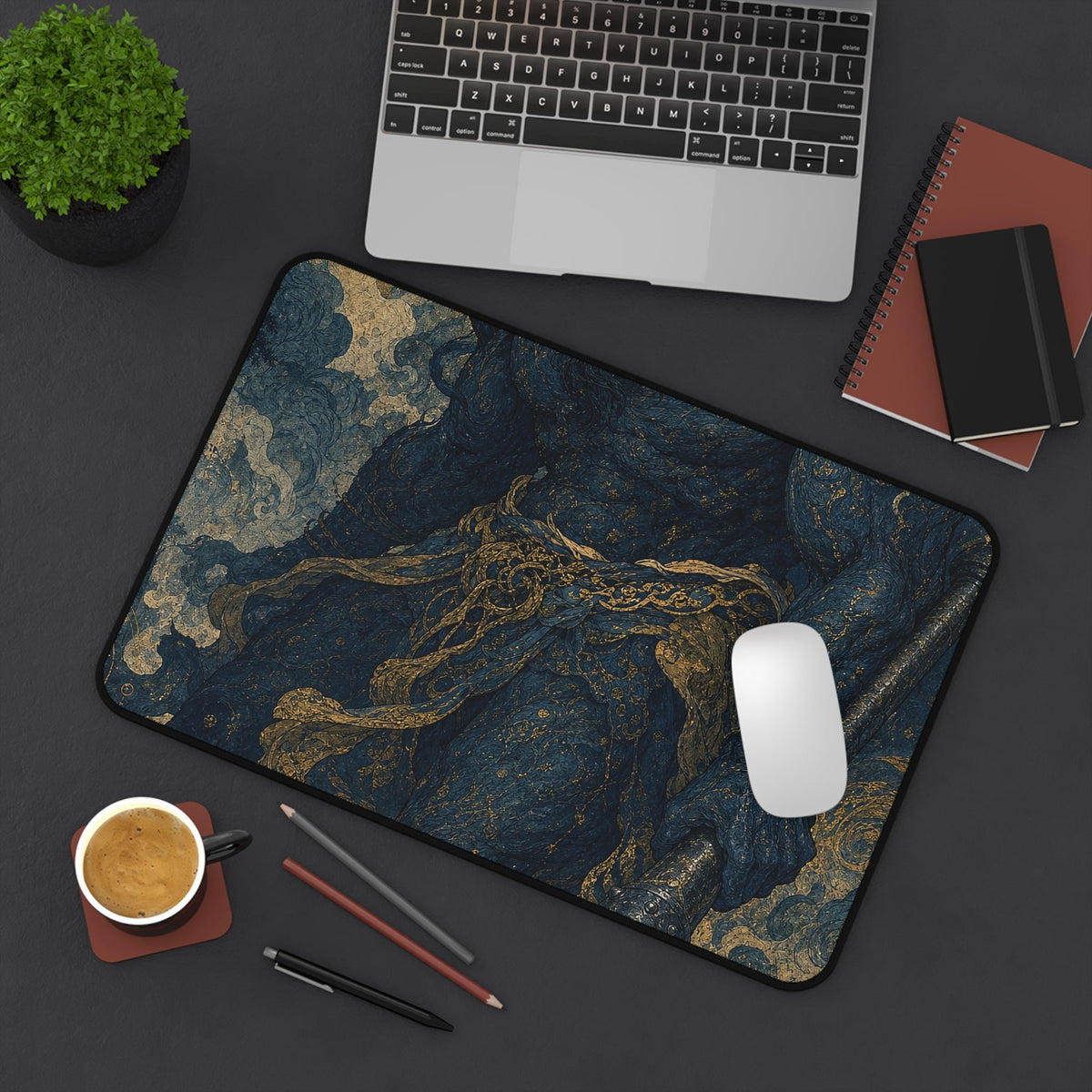 Oni With Iron Club - Japanese Mythology Gaming Desk Mat - Moikas