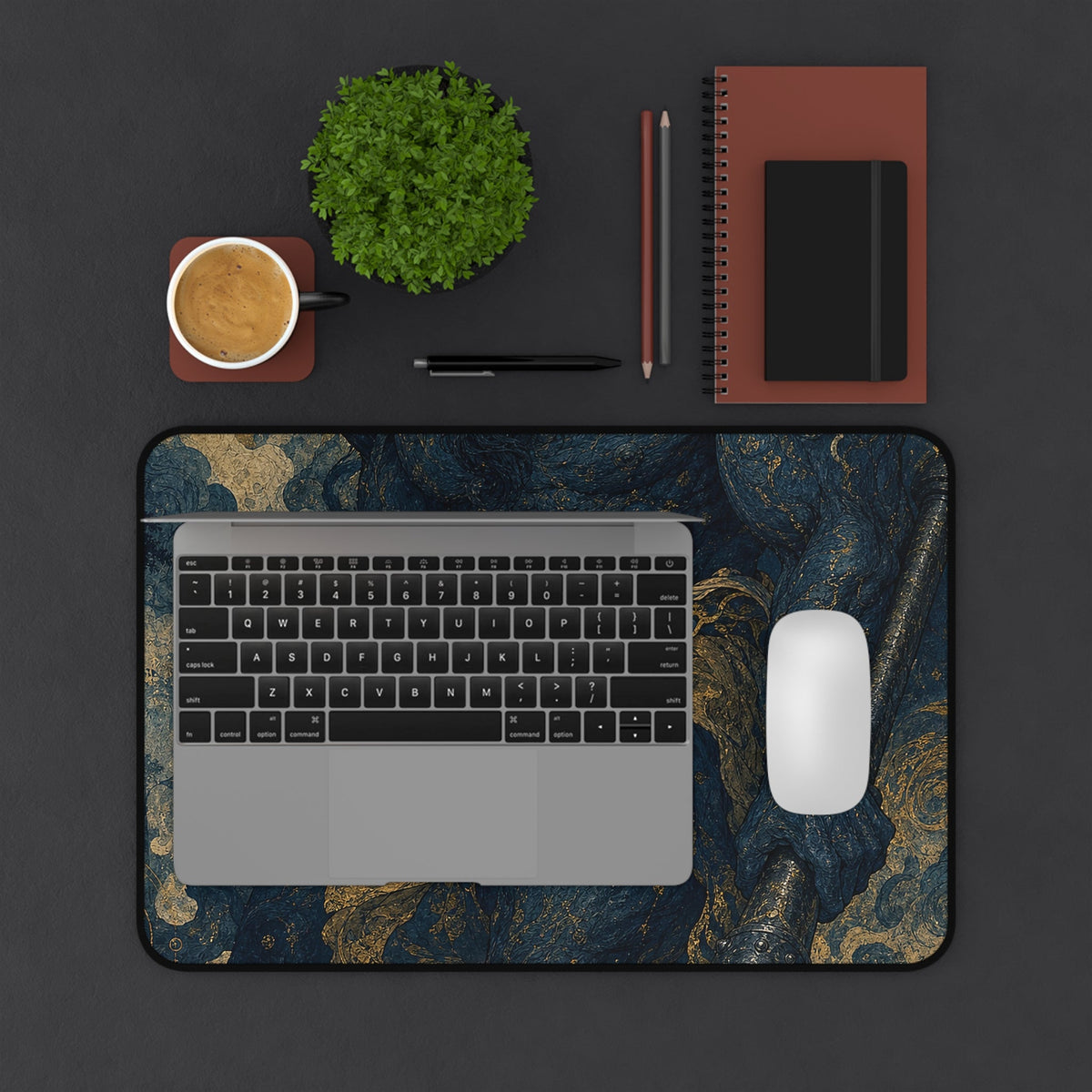 Oni With Iron Club - Japanese Mythology Gaming Desk Mat - Moikas
