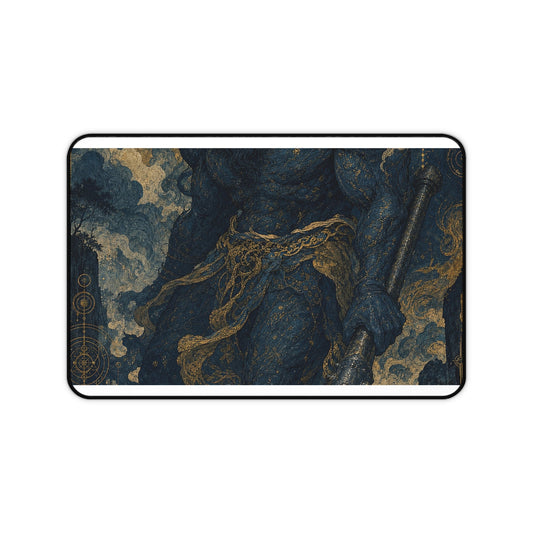 Oni With Iron Club - Japanese Mythology Gaming Desk Mat - Moikas