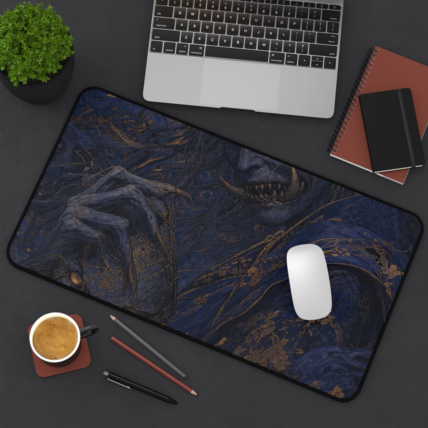 Onibabdemon Hag - Japanese Mythology Gaming Desk Mat - Moikas