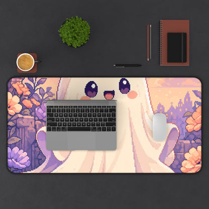 Pixel Art Cute Ghost Sheet - Kawaii Gaming Gaming Desk Mat - Moikas