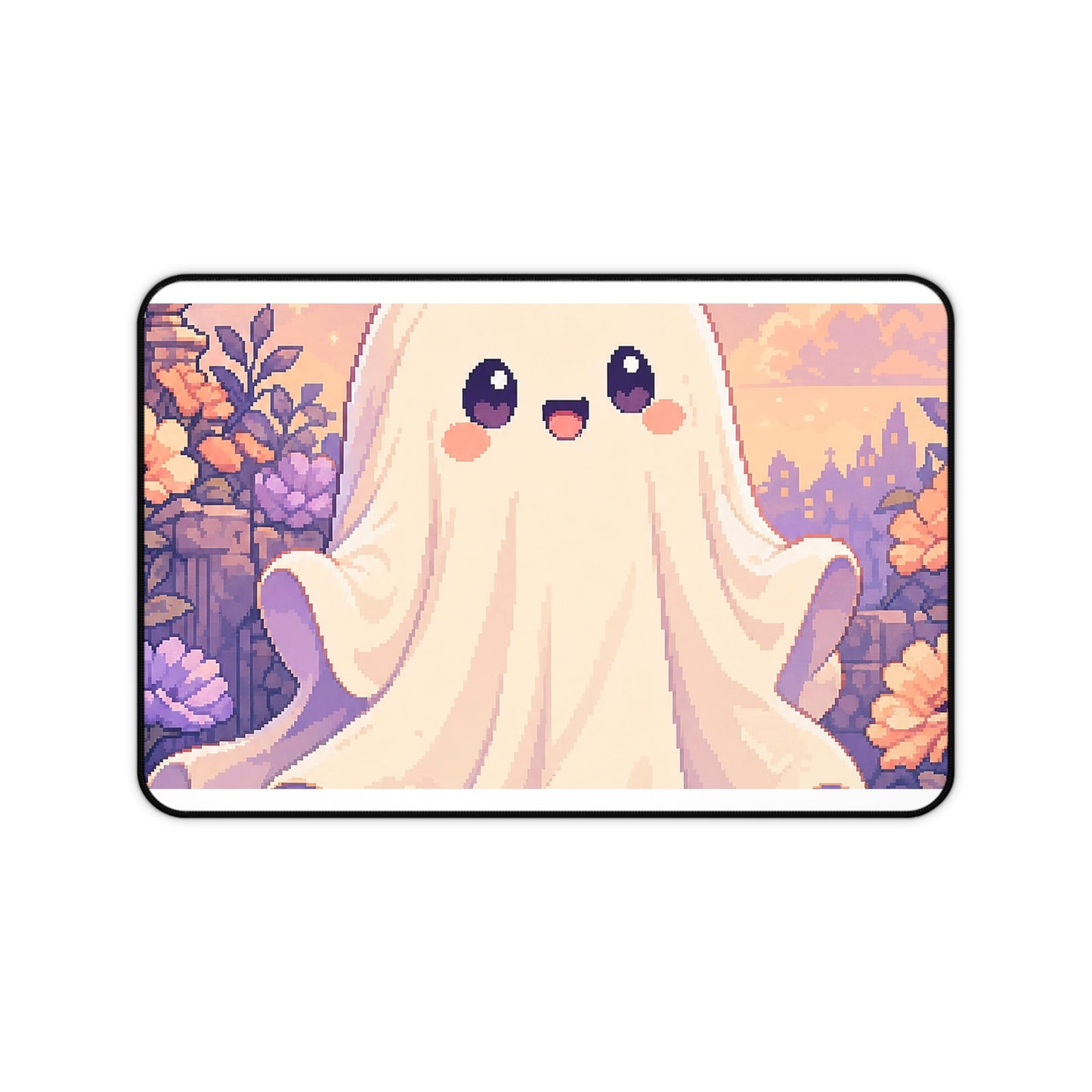 Pixel Art Cute Ghost Sheet - Kawaii Gaming Gaming Desk Mat - Moikas