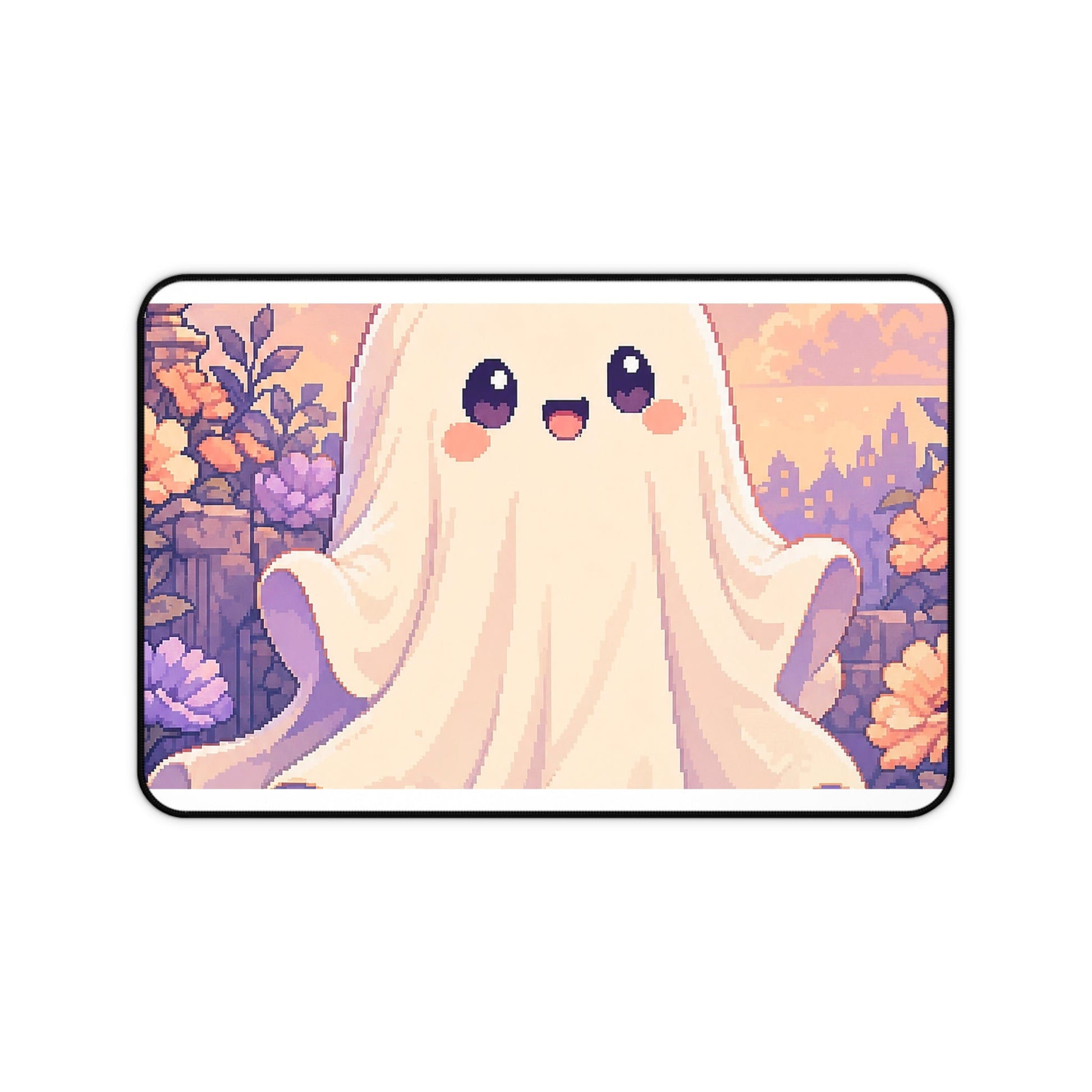 Pixel Art Cute Ghost Sheet - Kawaii Gaming Gaming Desk Mat - Moikas