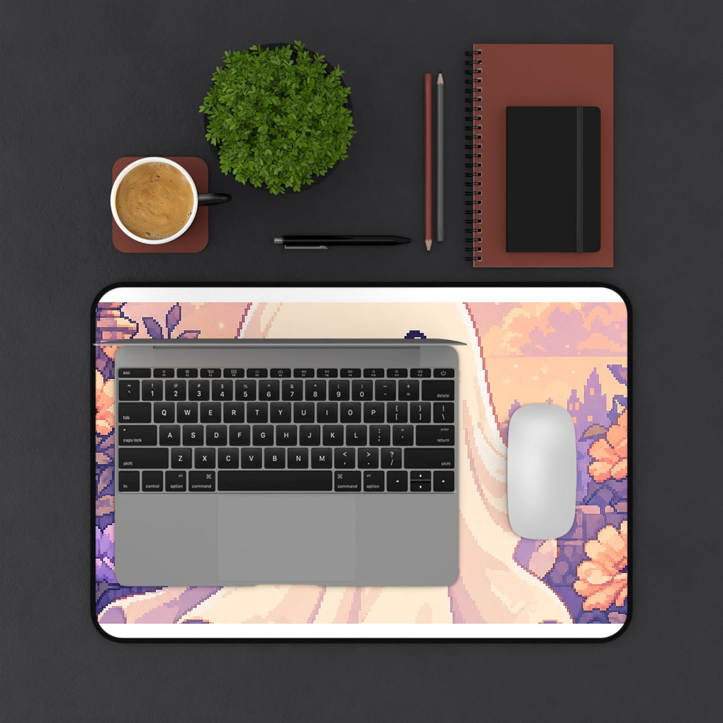 Pixel Art Cute Ghost Sheet - Kawaii Gaming Gaming Desk Mat - Moikas