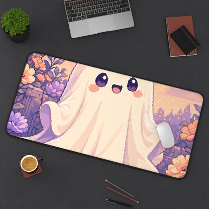 Pixel Art Cute Ghost Sheet - Kawaii Gaming Gaming Desk Mat - Moikas