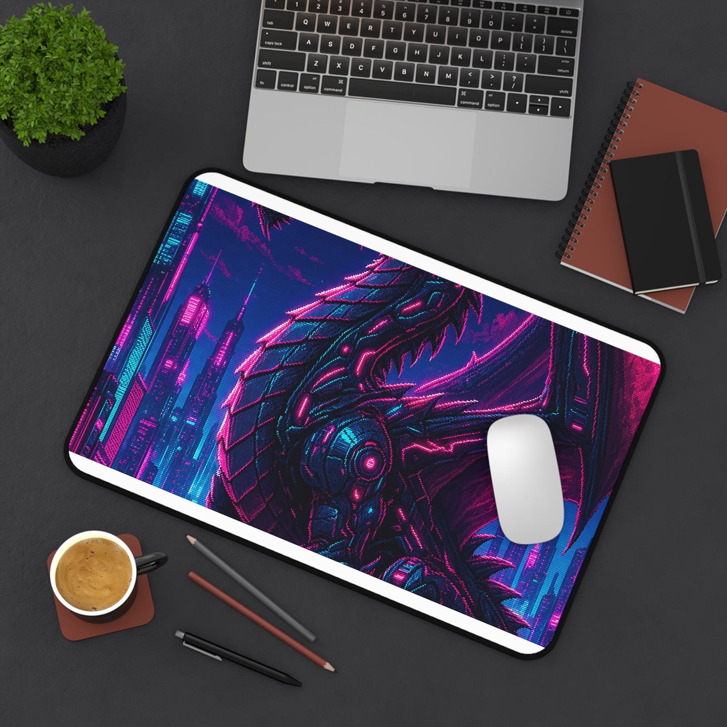 Pixel Art Dragon - Gaming Culture Gaming Desk Mat - Moikas