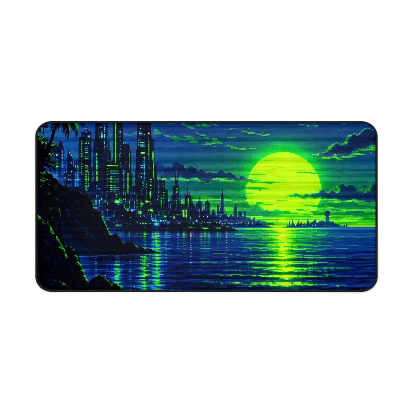 Pixel Art Ocesunset - Gaming Culture Gaming Desk Mat - Moikas