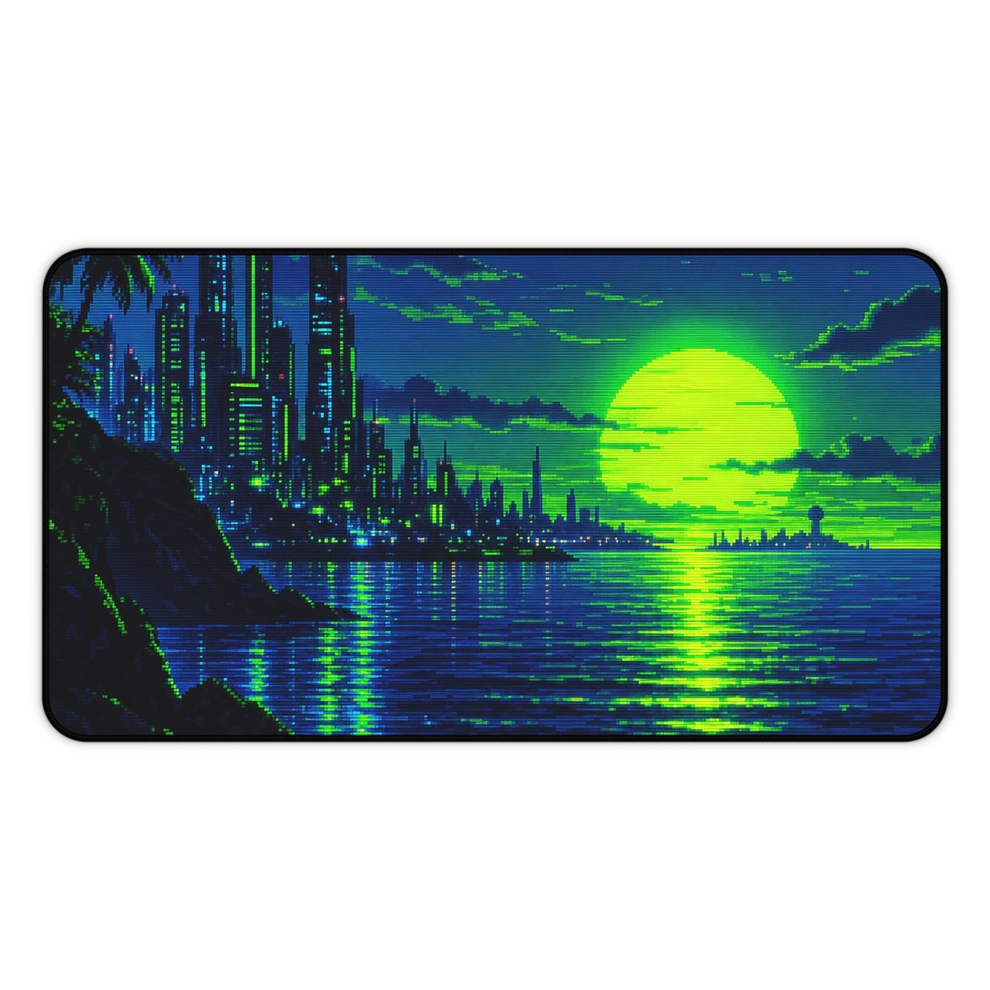 Pixel Art Ocesunset - Gaming Culture Gaming Desk Mat - Moikas